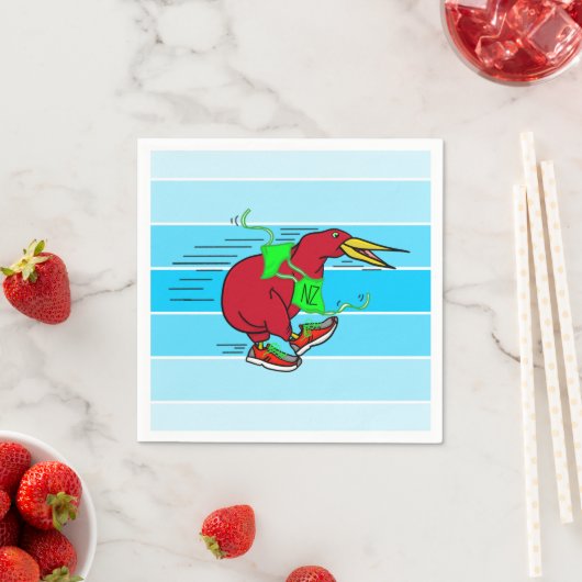 Een leuke cartoon Kiwi hardloopschoenen Servetten (Insitu)