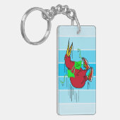 Een leuke cartoon Kiwi hardloopschoenen Sleutelhanger (Voorkant Links)