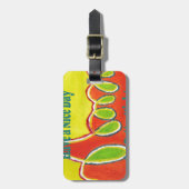 Een leuke dag en een betere nacht olieverfschilder bagagelabel (Voorkant verticaal)