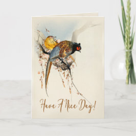 Een leuke dag Japanse  fazant Kaart