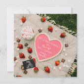 Een leuke digitale picknick zwangerschapsaankondig kaart (Voorkant)