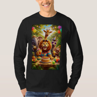 Een leuke en kleurrijke Zoo-verjaardagsfeestje T-shirt