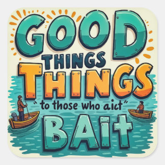 Een leuke Geviste herinnering Vierkante Sticker