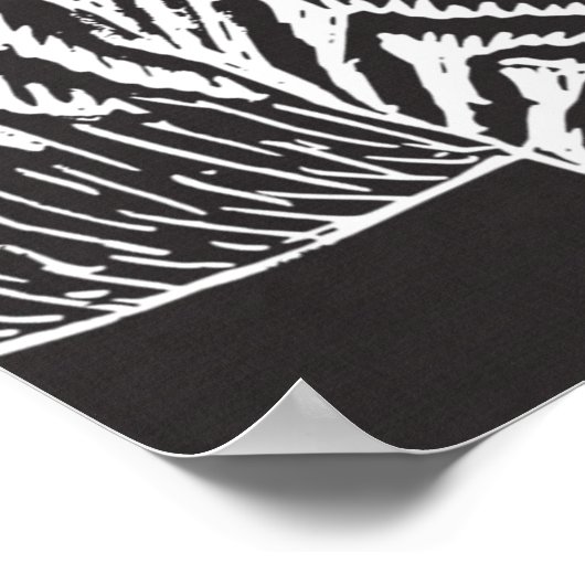 Een leuke, grappige, witte schets met een bril poster (Hoek)