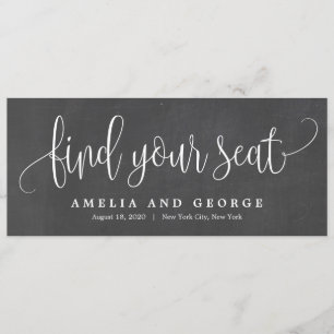 Een leuke kalligrafie vind je Kaart in je stoel