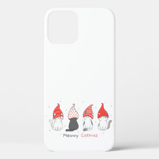 Een leuke kat met gnoompet voor kerstmis. iPhone 12 hoesje