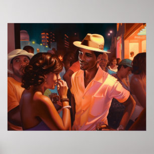 Een leuke Miami avond met vrienden Poster