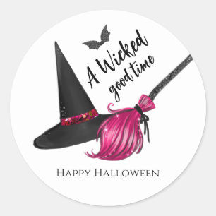 Een leuke, ondeugende tijd Gelukkig Halloween Ronde Sticker
