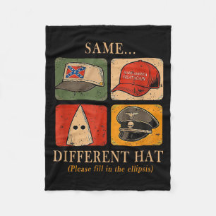 Een leuke puzzel, dezelfde...andere hoed, grappig fleece deken
