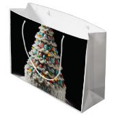 Een leuke viering van de kerstboom taart groot cadeauzakje (Achterkant Gekanteld)