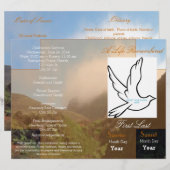 Een leven herdacht begrafenisprogramma-één-voudig (Voorkant / Achterkant)