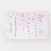 Een Leven Lang Bruiloft Vlinders Bruidssluier Welk Spandoek (Horizontaal)