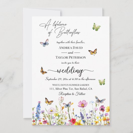 Een leven lang vlinders in één QR-code Kaart (Voorkant)