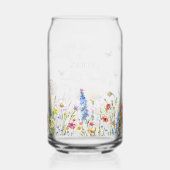 Een leven lang vlinders Wildflower Bruidsdouche Blikvorm Glas (Achterkant)