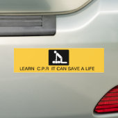 Een leven redden bumpersticker (Op auto)