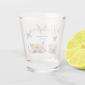 Een leven van vlinders Vrijgezellenfeest tafel Shot Glas (Achterkant)