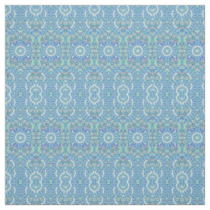 Een levendig blauw kleur klassieke stof print patr