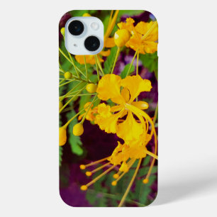 Een levendig bloementouch klassiek ontwerp iPhone 15 mini hoesje