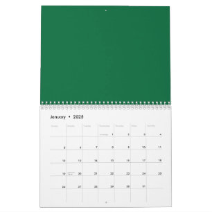 Een levendig groen blad met verschillende aderen i kalender