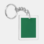 Een levendig groen blad met verschillende aderen i sleutelhanger (Voorkant Links)