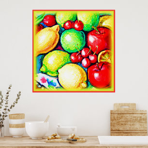 Een levendig kleefmiddel. Bestel nu Poster
