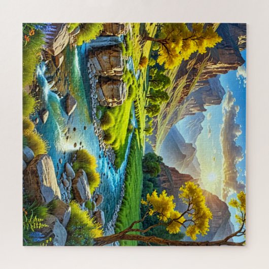 Een levendig landschap legpuzzel (Horizontaal)