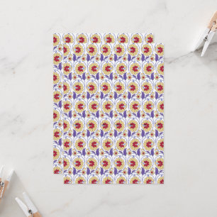 Een levendig ontwerp met geel en oranje krat kaart