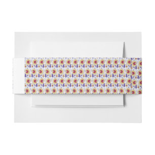 Een levendig ontwerp met geel en oranje krat uitnodigingen wikkel