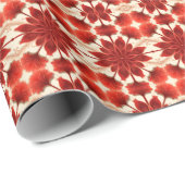 Een levendig rood kleur klassiek trendy patroon on cadeaupapier (Rol Hoek)