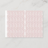 Een levendig tapijt met een ingewikkelde geometris afsprakenkaartje (Achterkant)