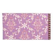 Een levendig textielontwerp met een ingewikkeld pa kussensloop (Achterkant-Rechts)