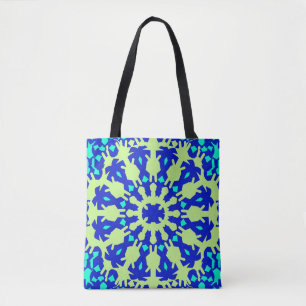 Een levendig trendy multicolor klassiek patroon ta draagtas