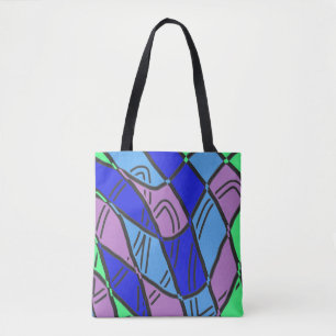 Een levendig trendy multiple color klassiek ontwer draagtas