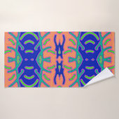 Een levendig, veelkleurig printpatroonontwerp badhanddoek (Badhanddoek)