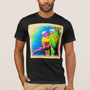 Een levendige en vrolijke regenboogvogels. Bestel T-shirt