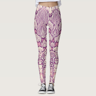 Een levendige roze textuur "Ratti_Creative_Arts" Leggings