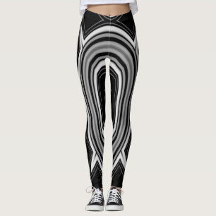 Een levendige zwart-wit "Ratti_Creative_Arts" Leggings