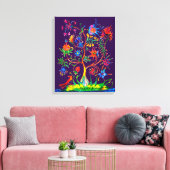 Een levensboom canvas afdruk (Insitu (Woonkamer))