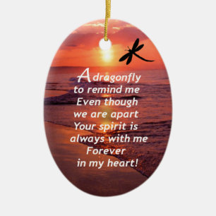 Een libel om me te herinneren keramisch ornament