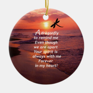 Een libel om me te herinneren keramisch ornament