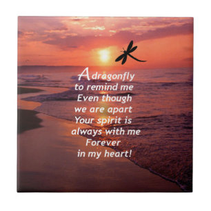 Een libel om me te herinneren tegeltje