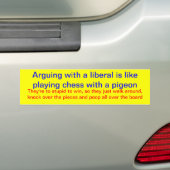 EEN LIBERALE ARGUMENT BUMPERSTICKER (Op auto)