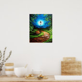 Een licht op mijn pad poster (Keuken)