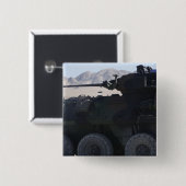 Een lichte gepantserde brand vierkante button 5,1 cm (Voorkant /achterkant)