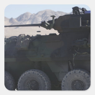 Een lichte gepantserde brand vierkante sticker