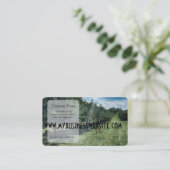 Een lichtstraal raakt een Ladder in een Apple Orch Visitekaartje (Staand voorkant)