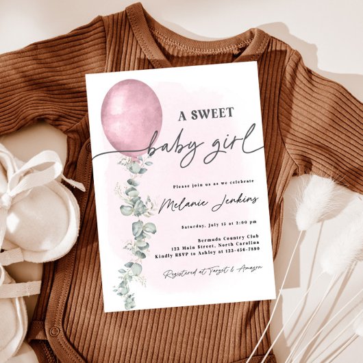 Een lief baby meisje Baby shower Kaart