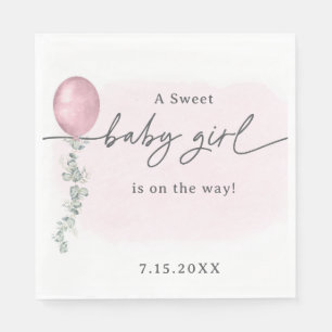 Een lief baby meisje Baby shower Servet