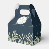 Een lief beginnend diep Zee blauw groen bruiloft Bedankdoosjes (Voorkant Zijde)
