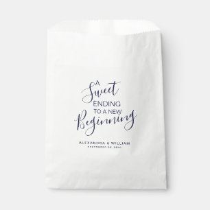 Een lief beginnend marineblauw bruiloft Snoep buff Bedankzakje